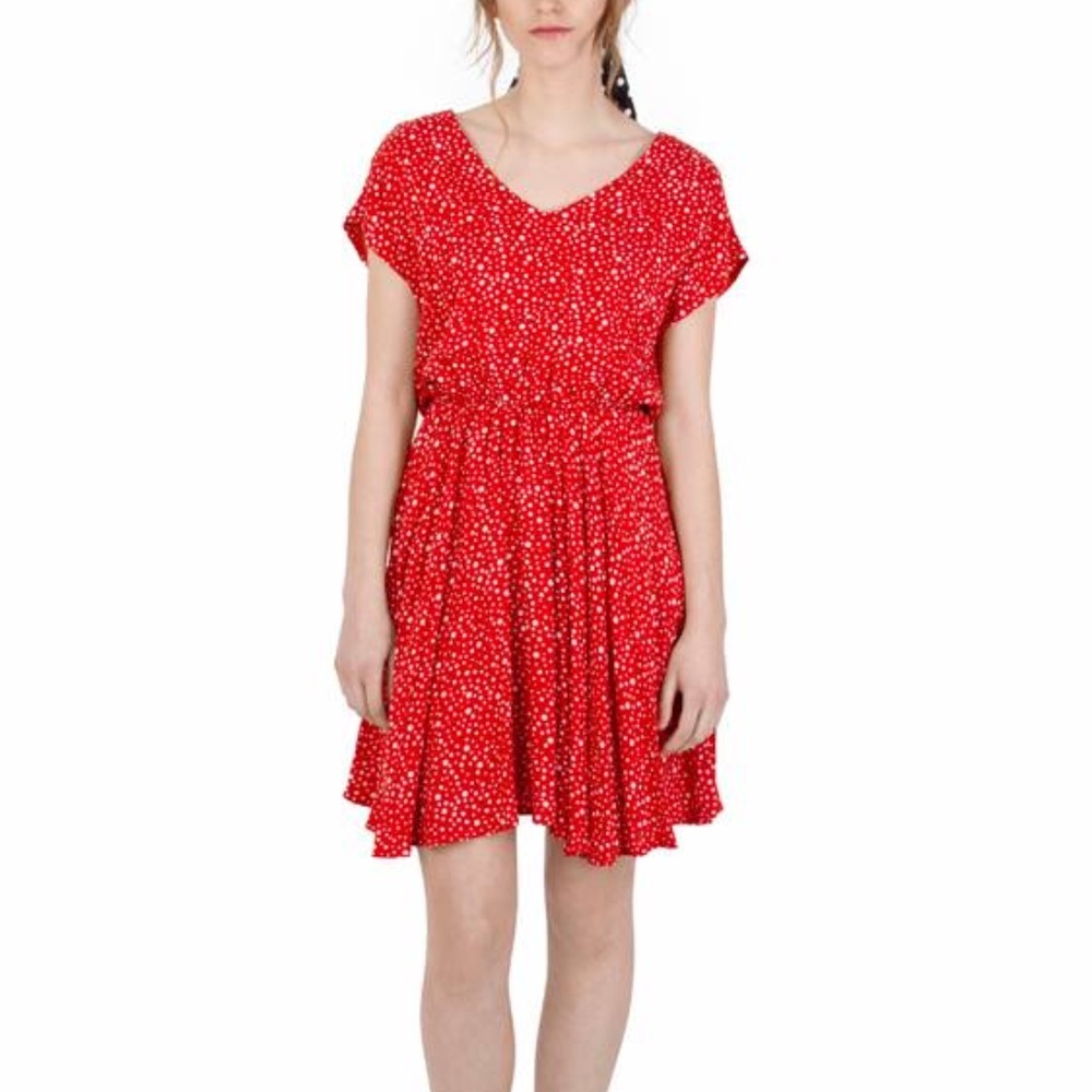 *DONATING* Kling V-Neck Red Dot Dress
